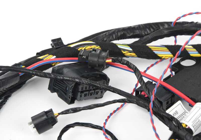 Kit de reparación de cableado delantero derecho OEM 61129206219 para BMW E90, E91, E92, E93. Original BMW.