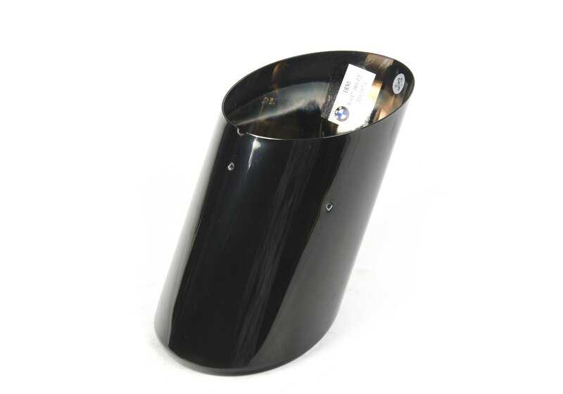 Embellecedor de escape cromado negro OEM 18308647489 para BMW F26 X4 M40i. Recambio original BMW.