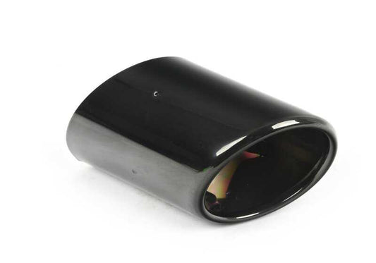 Embellecedor de escape cromado negro OEM 18308647489 para BMW F26 X4 M40i. Recambio original BMW.