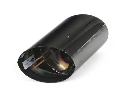 Embellecedor de escape cromado negro OEM 18308647489 para BMW F26 X4 M40i. Recambio original BMW.