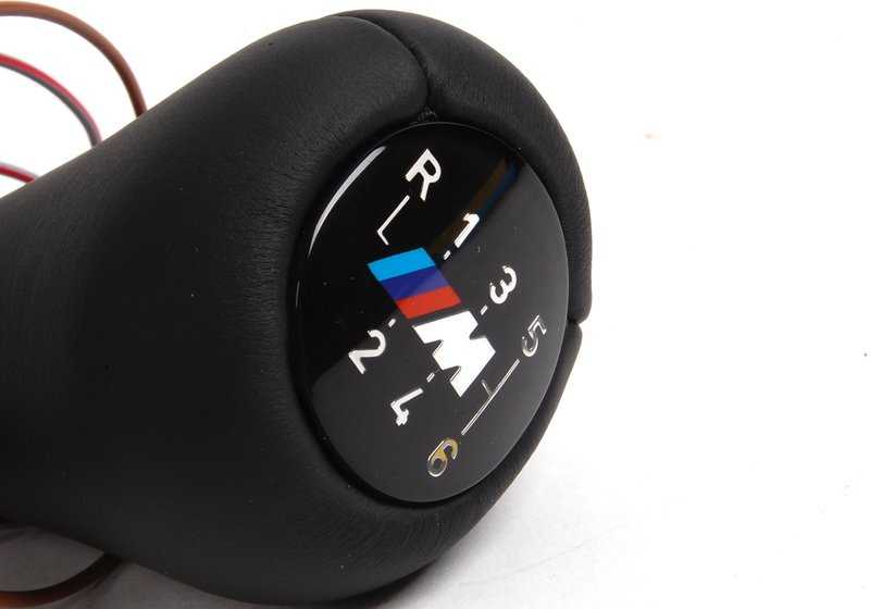 Illuminated leather shift knob for BMW E36 (OEM 25112228742). Original BMW.