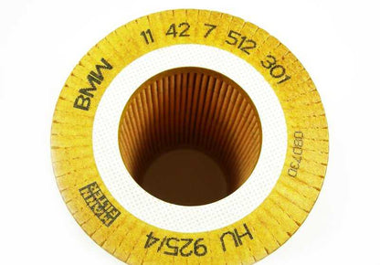 Filtro de aceite OEM 11427512300 para BMW E36, E46, E39, E60, E61, E38, E65, E66, E83, E53, Z3, E85. Compatible con motores M52. Original BMW.