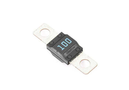 Fusible 100A OEM 61138364631 para BMW {E81,E82,E87,E88,F20,F21,E46,E90,E91,E92,E93,F30,F31,F34,F35,F32,E39,E60,E61,F10,F11,E63,E64,F12,F13,E38,E65,E66,E84,E83,E53,E70,E71,E72,E85,E86,E89,E52} y MINI {R50,R52,R53}. Original BMW y MINI.