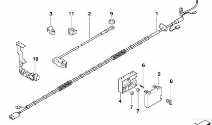 Cable de batería positivo para BMW Z4 E85 (OEM 61126935667). Original BMW