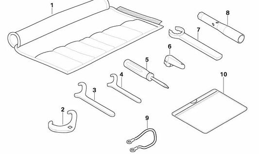 Llave de gancho OEM 71117701537 para BMW Motorrad R1200S, HP2 Sport. Original BMW Motorrad.