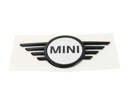 Emblema delantero negro OEM 51145A5EA73 para MINI F60 (Cooper, Cooper D, Cooper S, All4) fabricados entre 2020 y 2024. Original MINI.