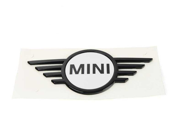 Emblema delantero negro OEM 51145A5EA73 para MINI F60 (Cooper, Cooper D, Cooper S, All4) fabricados entre 2020 y 2024. Original MINI.