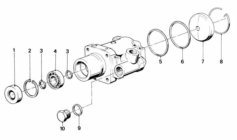 Retén de eje OEM 32411117621 para BMW E21, E12, E24, E23. Pieza para bomba de dirección asistida. Original BMW.
