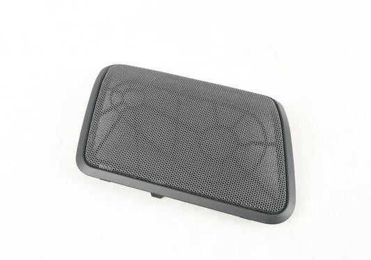 Rejilla altavoz puerta izquierda OEM 51467321885 para BMW F32, F32N, F82, F82N. Color negro. Pieza original BMW.