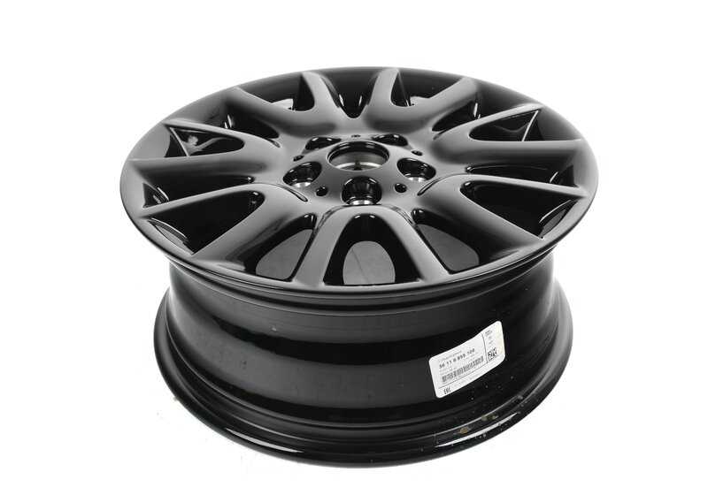 Llanta de aluminio negra Victory Spoke 16" OEM 36116855106 para MINI F55, F56, F57, F56 BEV… y más. Original MINI.