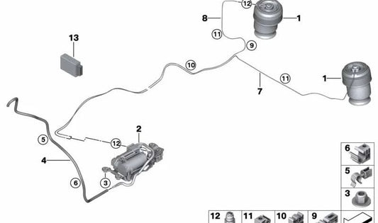OEM -Lüftungsrohr 37206850559 für BMW X5 (F15, F85) und BMW X6 (F16, F86). Original BMW.