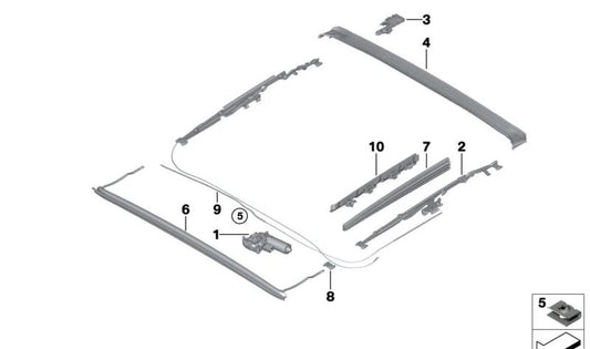 Embellecedor interior OEM 54105A26178 para BMW Serie 2 (G42, G87) y Serie 4 (G22, G22N, G82, G82N). Original BMW.