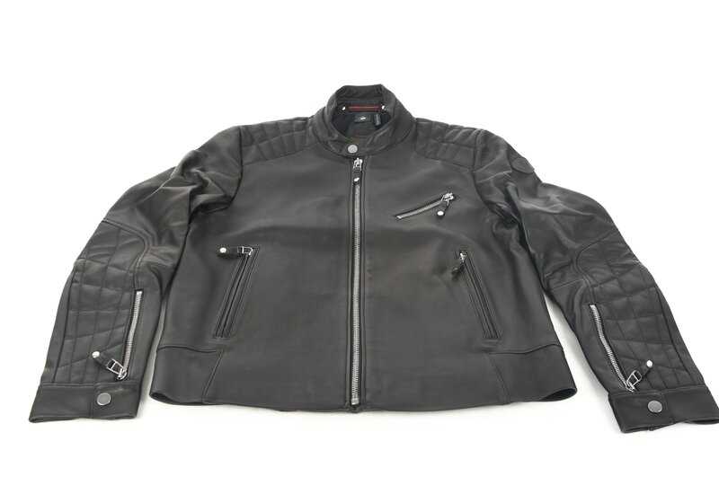 Chaqueta de cuero negra talla L OEM 80142463160 para BMW. Original BMW.