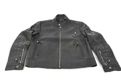 Chaqueta de cuero negra talla L OEM 80142463160 para BMW. Original BMW.