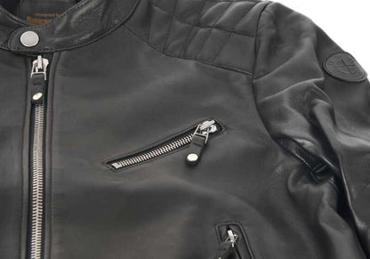 Chaqueta de cuero negra talla L OEM 80142463160 para BMW. Original BMW.