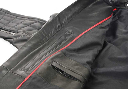 Chaqueta de cuero negra talla L OEM 80142463160 para BMW. Original BMW.