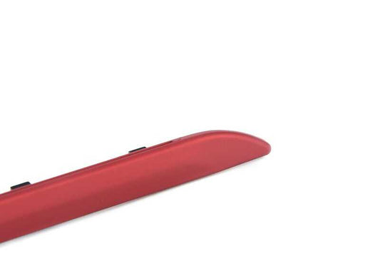 Moldura decorativa trasera izquierda OEM 51427346991 color rojo coral para BMW Serie 4 F36 (418d) modelos compatibles. Original BMW.