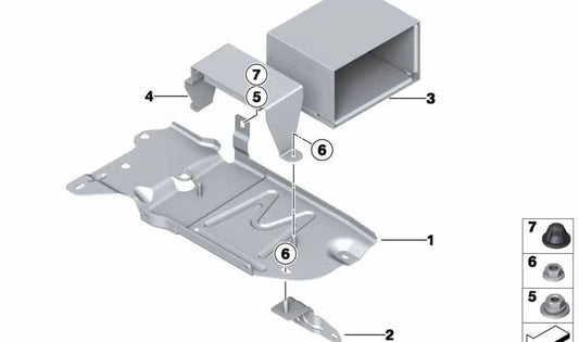 Aislante térmico para batería OEM 61217601908 para BMW F07, F10, F11, F06, F12, F13. Original BMW.
