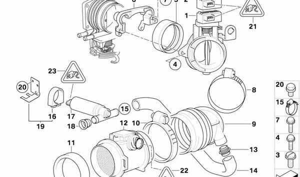 Separador OEM 13541740492 para BMW (Modelos compatibles: E36, E39). Original BMW.