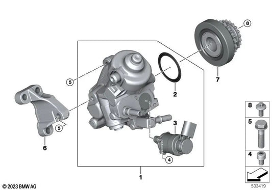 Zylinderschraube für BMW 1 E81 -Serie, E82, E87N, E88, F20, F21, F40 (OEM 13517801986). Original BMW.