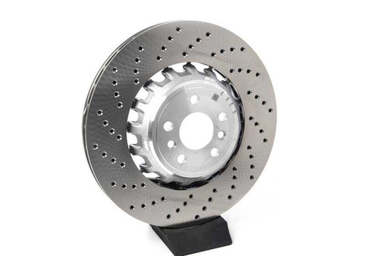 Disco de freno trasero izquierdo OEM 34208074285 para BMW X5 M (F95) y BMW X6 M (F96). Original BMW.