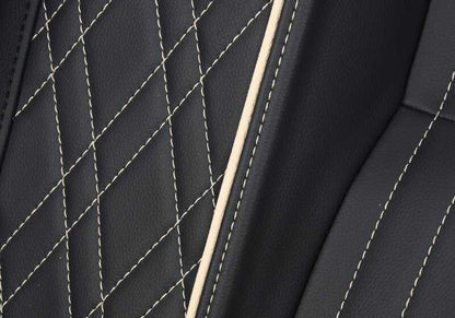Tappeti esclusivi OEM 51472451765 in nero/beige per BMW G11, G12. Eleganza e adattamento perfetto. BMW originale.