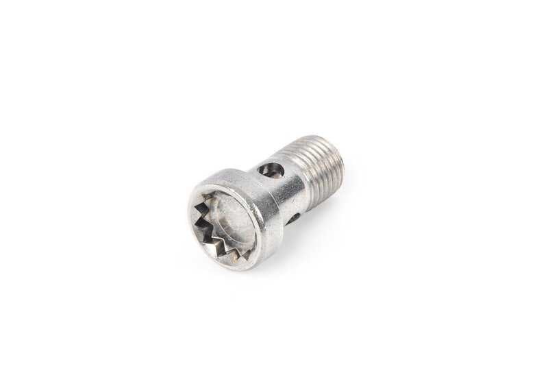 Tornillo hueco M14x26 OEM 07148839110 para BMW 5er F07,F10,F11,G30,G31,G90; 6er F06,F12,F13; 7er F01,F02,F04,G11,G12,G70; 8er G14,G15,G16; X5 E70,F15,G05; X6 E71,F16,G06; X7 G07,G09. Original BMW.