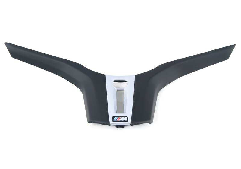 Embellecedor central del volante OEM 61319882776 para BMW F40, G20, G21, G80, G81, G22, G26, G82, G83, G87. Pieza original BMW diseñada para volantes M Sport con multifunción y levas.