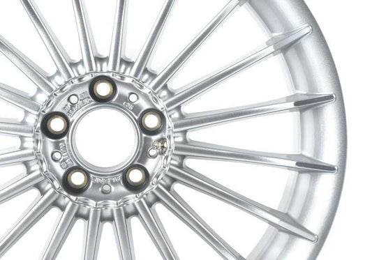 Silver alloy wheels for BMW 7 Series F01, F02 (OEM 36107980129). Original BMW