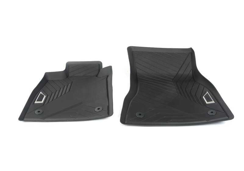 Alfombrillas delanteras 3D impermeables OEM 51475A87FF3 para BMW Serie 5 G60, G61 y G90. Protección completa contra suciedad y humedad. Original BMW.