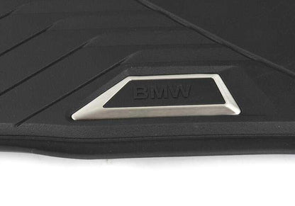 Alfombrillas delanteras 3D impermeables OEM 51475A87FF3 para BMW Serie 5 G60, G61 y G90. Protección completa contra suciedad y humedad. Original BMW.