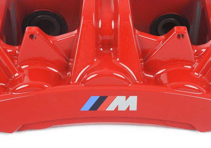 Alloggiamento del morsetto del freno rosso sinistro per BMW G87, G80, G81, G82, G83, F90N, F91, F92, F93 (OEM 34109501997). BMW originale