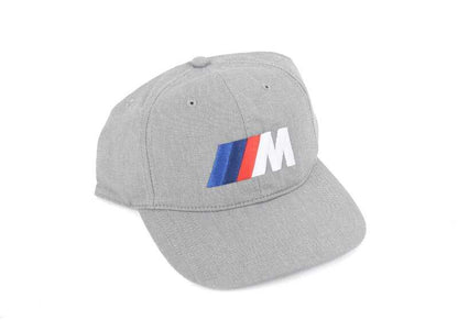 Gorra gris con logo BMW M OEM 80162864021, talla única, 100% algodón orgánico, ajuste de aluminio. Para fans de BMW M. Original BMW.