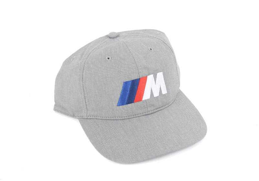 Gorra gris con logo BMW M OEM 80162864021, talla única, 100% algodón orgánico, ajuste de aluminio. Para fans de BMW M. Original BMW.