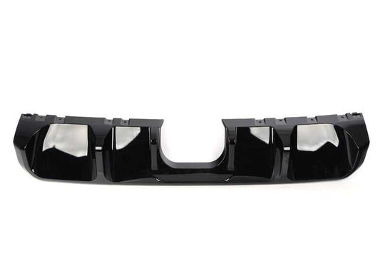 Embellecedor trasero del parachoques OEM 51125A3C9D9 para MINI F56, F57. Pieza original MINI, compatible con versiones JCW (John Cooper Works) US. Ideal para sustituir embellecedor trasero dañado o desgastado.