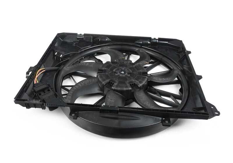 Carcaça do ventilador com ventoinha para BMW E81, E82, E87, E88, E90, E91, E92, E93, X1 E84 (OEM 17425A3F106). BMW original