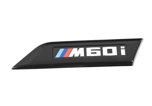 Emblema lateral derecho OEM 51145A35384 para BMW X6 G06 (M60i xDrive) 2023-2028. Original BMW.