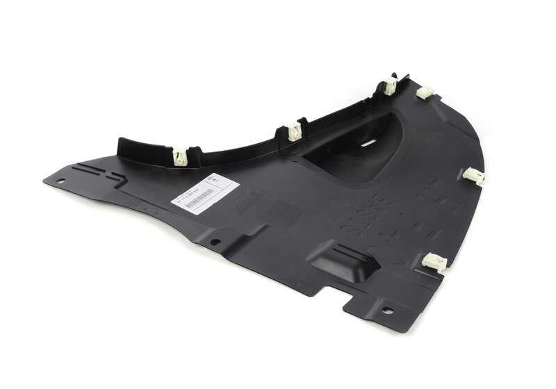 Lower left fender cover for BMW F40, F44 (OEM 51718497237). Original BMW.