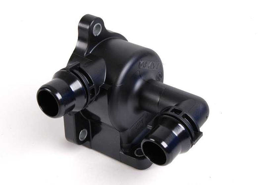 Thermostat housing for BMW E81, E82, E87, E88, E46, E90, E91, E92, E93, E60, E84, E83, E85 (OEM 11517572859). Genuine BMW