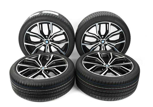 Juego de llantas completas M Performance Y-Spoke 701M OEM 36115A478D2 para BMW G01, G02. Original BMW.
