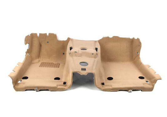 Revestimiento suelo delantero OEM 51478197040 para BMW E46. Color beige claro. Pieza original BMW.