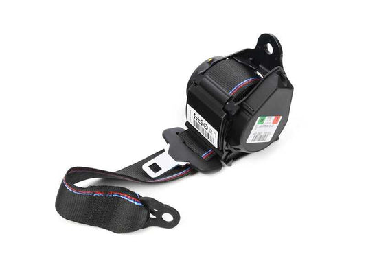 Cinturón de seguridad trasero izquierdo OEM 72118092863 para BMW F87. Original BMW.