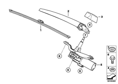 Motor Limpiaparabrisas Trasero Maletero Para Bmw E70 X5 . Original Recambios