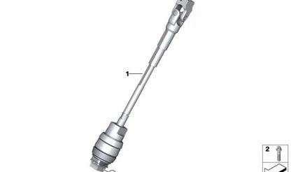 Eje inferior de dirección OEM 32306886555 para BMW X1 E84. Repuesto original BMW.