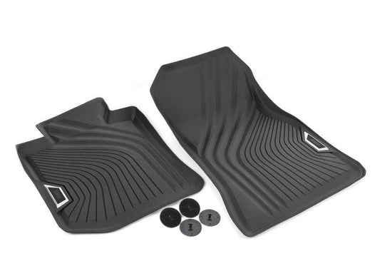 Alfombrillas delanteras impermeables OEM 51472473240 para BMW G20, G20N, G21, G21N, G22, G22N, G23, G23N, G26, G26N. Original BMW.