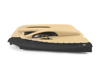 INTERIOR PANEL Front door in beige leather OEM 51417273049 for BMW F10 and F11. Original BMW spare.