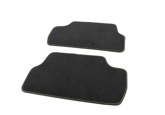 Alfombrillas traseras originales OEM 51475A56020 para MINI F56 {Cooper SE, Cooper SE XP} (producción 2019-2024). Juego original MINI.