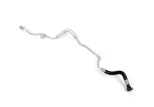 Tubería de retorno del enfriador de aceite de cambio OEM 17229504801 para BMW F90, F90N, F91, F92, F93. Original BMW.