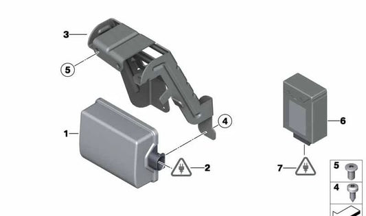 Sensore OEM ACC 66315A3B7E3 per BMW X5 (E70) e BMW X6 (E71). Sensore di controllo da crociera adattivo. BMW originale.