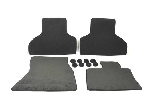 Alfombrillas de terciopelo OEM 51477439856 para BMW X5 F15 y X5 M F85. Juego completo delanteras y traseras. Original BMW.